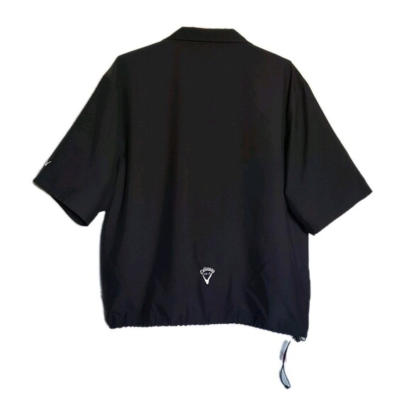 Callaway Golf Black Sport Outerwear Short Sleeve Windbreaker 1/4 Zip Pullover M - Picture 2 of 6